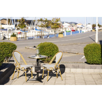 Bistro staliukas 7501176 — spalva: balta / juoda