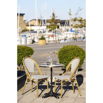 Bistro staliukas 7501177 — spalva: balta / juoda
