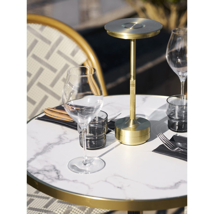 Bistro staliukas 7501177 — spalva: balta / juoda