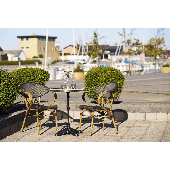 Bistro staliukas 7501177 — spalva: balta / juoda