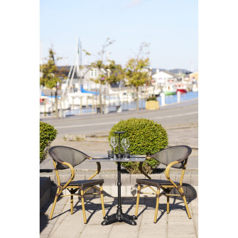 Bistro staliukas 7501182 — spalva: pilka / juoda