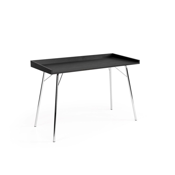 Rašomasis stalas Rayburn — juodas ąžuolas / chromas