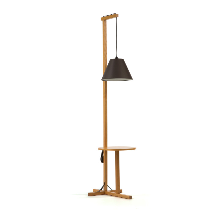 Toršeras su staliuku Floor Lamp Table — ąžuolo spalva / juoda Toršeras su staliuku Floor Lamp Table — ąžuolo spalva / juoda