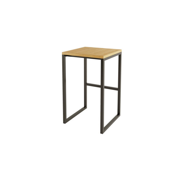 Aukšta taburetė Frame High — ąžuolo spalva / juoda Aukšta taburetė Frame High — ąžuolo spalva / juoda