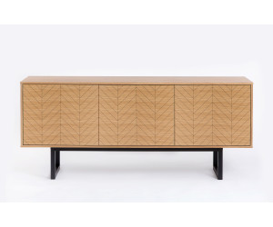 Komoda Camden Herringbone — ąžuolo spalva / juoda Komoda Camden Herringbone — ąžuolo spalva / juoda