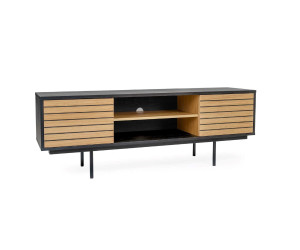 TV spintelė Stripe — ąžuolo spalva / juoda TV spintelė Stripe — ąžuolo spalva / juoda